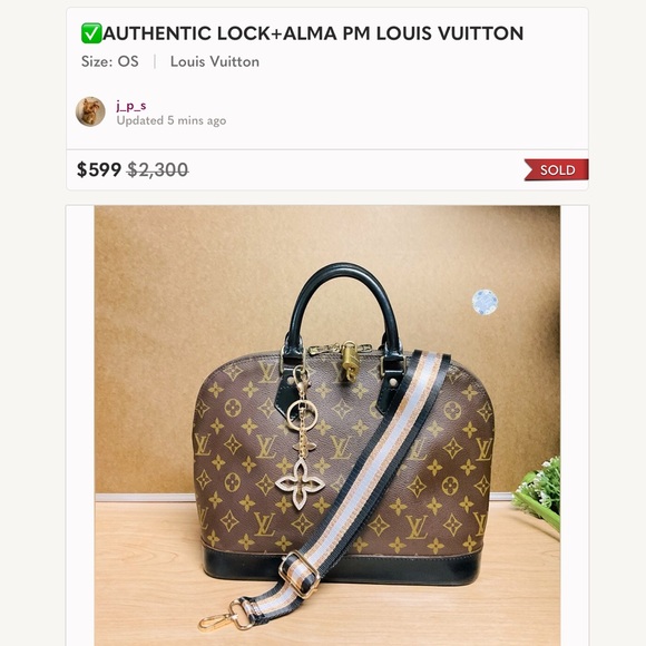 ✅AUTHENTIC 🔐 +Alma Bag LOUIS VUITTON ALMA PM - Picture 3 of 12